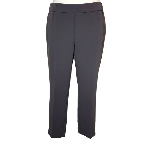 Aritzia Wilfred Ankle Pant Trousers Sz 2 Gray Crepe Straight Taper Casual Dress - Picture 2 of 12